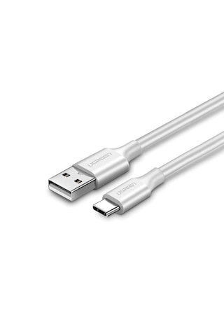 Ugreen 60121 USB to USB C Hızlı Şarj Kablosu Beyaz 1 Metre