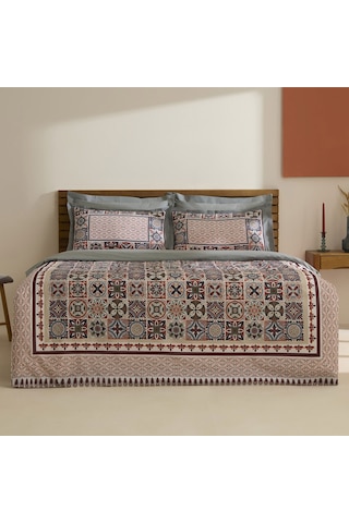 Karaca Home Tessera %100 Pamuk Çift Kişilik Nevresim Takımı Mint Mint