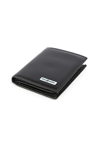 Bay Pablo V90 Siyah Hakiki Deri Erkek Cüzdan Siyah