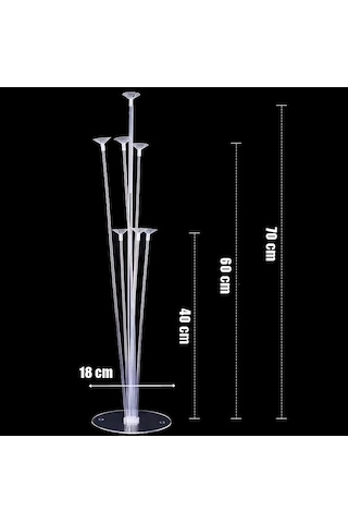 Balon Standı. 7 Çubuklu - 70 CM Balon Hariç