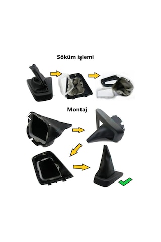 Citroen C-elysee Parlak Çerçeve Spor Vites Topuzu Ve Vites Körüğü M440b-417e