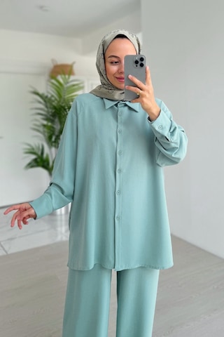Ka Hijab Pearly Takım - Su Yeşili
