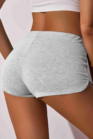 Afri Günlük Yazlık Spor Şık Gri Kadın Mini Şort Gri
