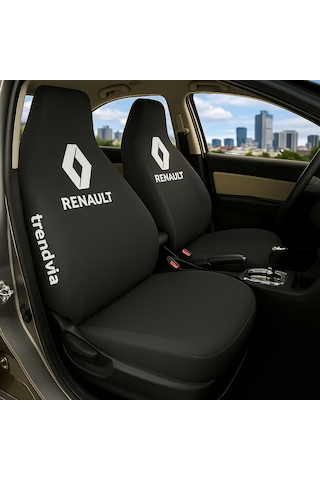 Renault Uyumlu Ön Arka Koltuk Kılıfı Penye Servis Tipi Oto Koltuk Koruma Seti Siyah