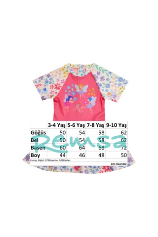 Uv Korumalı Kısa Kollu Şortlu Elbise Mayo Kız Çocuk Yüzücü Mayo 5227 Beyaz Beyaz01 Beyaz