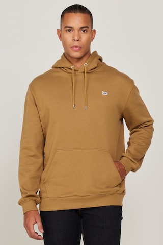 Lee Regular Fit Normal Kesim Pamuk Kapüşonlu İçi Polarlı Hardal Sweatshirt L80YRY84 Açık Kahverengi