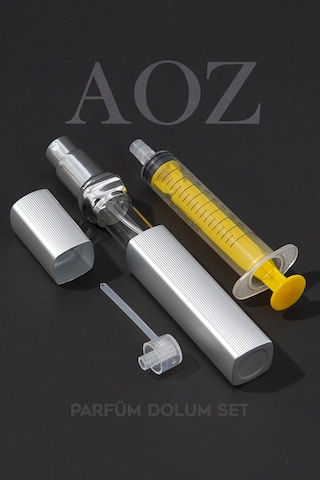 Gri Parfüm Dolum Seti Doldurulabilir Mini Parfüm Şişesi Cep Parfüm Şişesi Taşınabilir Parfüm Şişesi 12ml