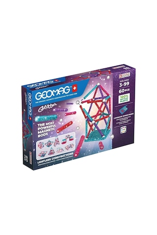 Sunman Geomag Glitter Manyetik Çubuklar 60 Parça