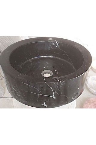 Toros Siyah Kalın Kenar Silindir Lavabo
