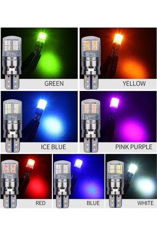 Padalink T10 W5w 3030 Smd Led Otomobil Ampulü, Canbus Hata Yok, 8 Led İçi, 12-24v, 800lm, Mor Renk, Dayanıklı Pc Kasa, Uzun Ömürlü 50000 Saat