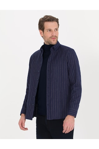 Pierre Cardin Erkek Lacivert Gömlek Desenli 50262464-vr033 Lacivert