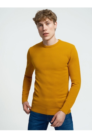 Loft Regular Fit Erkek Kazak Mustard