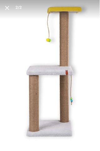 82 Cm İki Katlı Kedi Tırmalama Tahtası Catnipli Tırmalama Tahtası Minder Yüzey