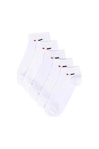 U.S. Polo Assn. U.s. Polo Assn. 5 Li Paket Çorap Gri Melanj - Regular Fit - Şık Ve Rahat Tasarım Erkek/ Beyaz