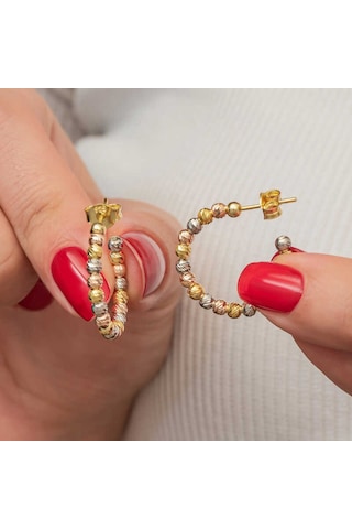 Kenpazar Gümüş Dorika Kadın Küpe Gümüş