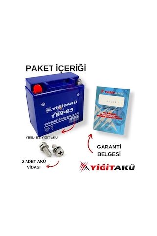 Yiğit Akü 12 V 9 Ah-Amper Motosiklet Aküsü Yb9-BS 2023 Yiğit Akü 12 V 9 Ah-Amper Motosiklet Aküsü Yb9-BS 2023