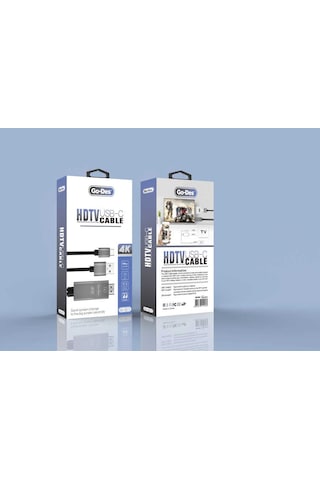 Go Des GD-8273 Type-C HDMI 4K Kablo 180 cm Görüntü Aktarım Kablosu - Siyah ZORE-260165
