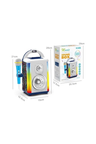 Mikrofonlu Bluetootlu Kareoke Seti Işıklı Çok Fonksiyonlu