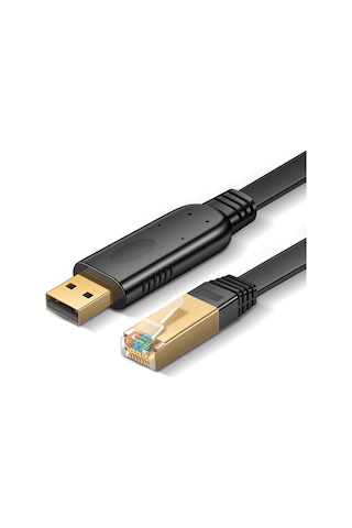 Usb - Rj45 Konsol Kablosu Rs232 Seri Adaptör Rj 45 8p8c Usb Konsol Kablosu Bilgisayar Anahtarı Yönlendirici Sunucu Dönüştürücüsü 1.8m, Pl2303