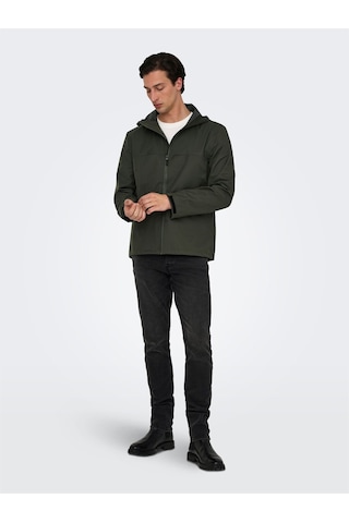 Only & Sons Onsluke Waterproof Jacket Otw Vd Erkek Gri Mont - 22031606 Gri