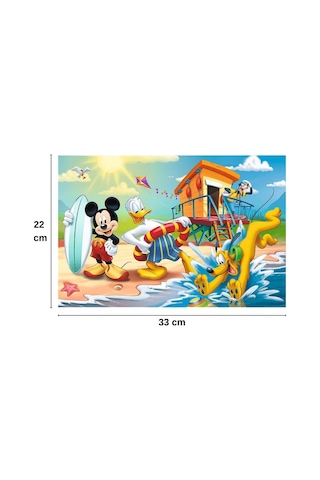 Trefl Mickey Mouse Ve Arkadaşları Plaj Eğlencesi Puzzle 60 Parça - 4 Yaş Üstü Eğitici Çocuk Yapboz