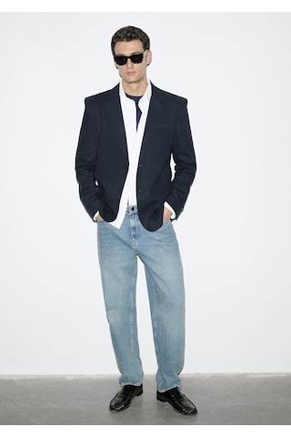 Mavi - Keten Karışımlı Lacivert Blazer 0110828-86623