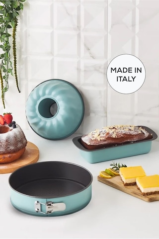 Karaca Multichef Mito Green Karbon Çelik 3 Parça Kek Kalıbı Seti