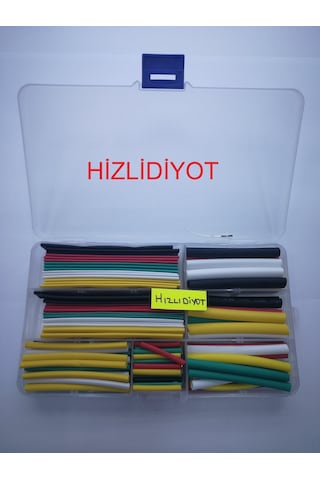 Hizlidiyot-140 Parça Isı İle Daralan Makaron Şarj Kablo Ve Kablo Tamir Seti