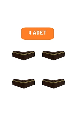 Homdep Kanepe Koltuk Tv Ünitesi Konsol Yükseltme L Model Plastik Ayak Ceviz 5cm 4 Adet Kahverengi