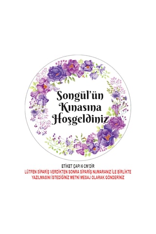İsimli Yuvarlak Etiket - 6 Cm Çapında - 100'lük Paket - Model 05