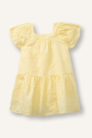 Defacto Floral Kısa Kollu Dantel Elbise Kız Bebek H6023a526smyl149 Sarı-yl149