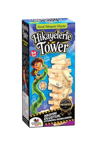 Hikayelerle Tower Cezalı Jenga Eğlenceli Eğitici Öğretici Denge Oyunu Okul Kreş