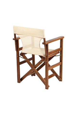 Motoryagmarket Orphey Rejisör Tipi Katlanabilir Ahşap Sandalye Pvc Oturum Ceviz