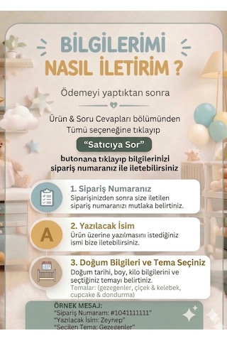 Kişiselleştirilmiş 3d Tasarım Bebek Odası Dekoru Doğum Bilgileri Süsü- Yenidoğan Hediyelik / 15 Cm Açık Mavi