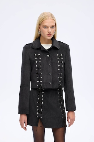 Quzu Siyah Kadın Ceket Ckt01039 Siyah