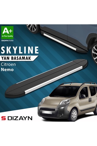 S-dizayn Citroen Nemo Skyline Aluminyum Yan Basamak 173 Cm 2008-2017 A+ Kalite