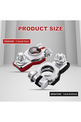 Yuntech01 Nissan Araçları İçin Baktery Terminali Bağlantı Kolu 1998-present - Siyah Ve Kırmızı, 16mm-18mm Açık, 2 Adet, Anti-korozif, Kolay Kurulum