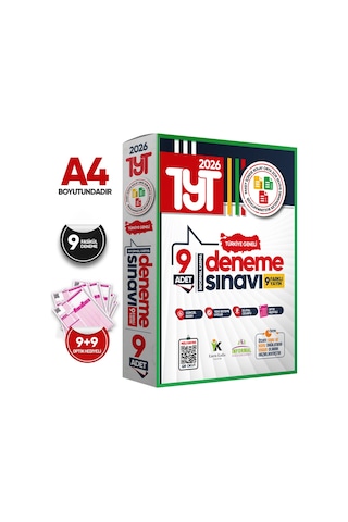 2027 TYT Türkiye Geneli Kurumsal 9lu Paket Deneme Sınavı Dijital Cevaplı