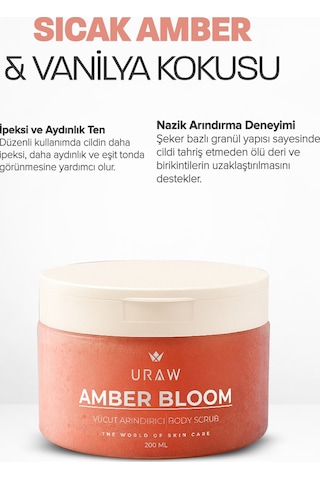 Uraw Amber Bloom Işıltı Veren Vücut Peelingi 200 ML