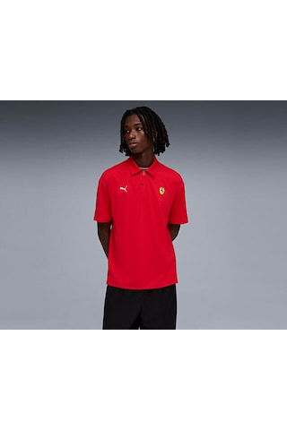 Puma Ferrarı Cloudspun Polo Erkek Günlük Polo Tişört 63424702 Kırmızı