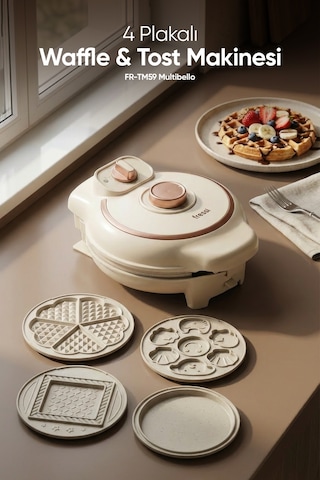 Fressi FR-TM59 1000 W Tost Ve Waffle Makinesi
