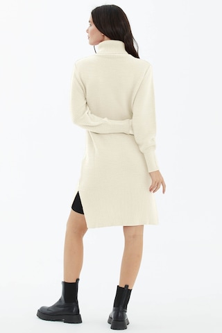 Tam Balıkçı Yaka Triko Tunik - Kemik