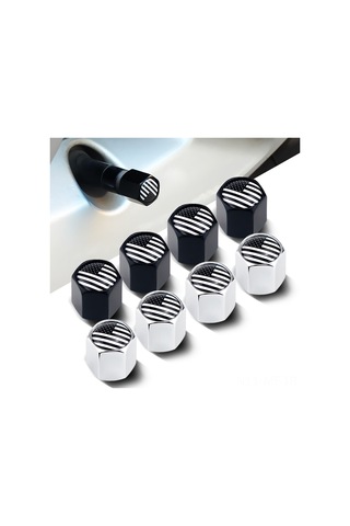 Mufunye Otomobil Lastik Gümüş Metal Anti-hırsızlık Ventil Kapağı, Dayanıklı, Kompakt Tasarım, Kolay Kullanım, Dekoratif Aksesuar