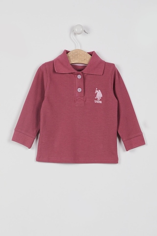 U.S. Polo Assn. U.S. Polo Assn Lisanslı Classic Gül Kurusu Bebek Uzun Kol Yakalı Sweatshirt Gülkurusu