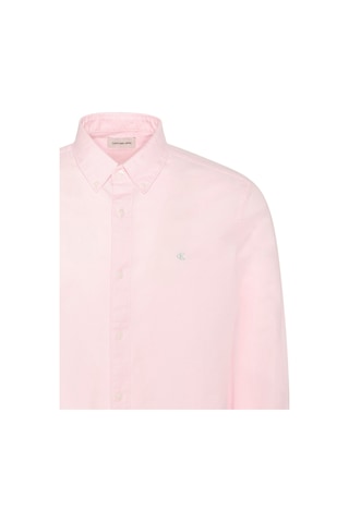 Calvin Klein Ls Erkek Düz Renk Oxford Pembe Klasik Gömlek-15674 Pearly Pink