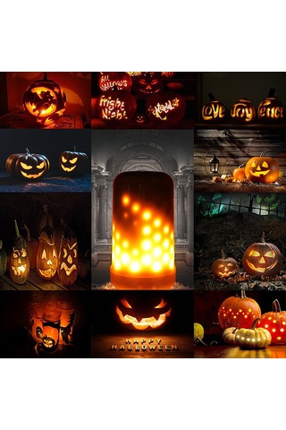 Fosenze Led Alev Işık Ampülü - 3 Modlu Tatlı Alev, Sürekli Aydınlatma, Solunum - 99 Smd2835 Led - 1800-2000k Islak Beyaz - Dekoratif Odalar, Barlar, Partiler İçin