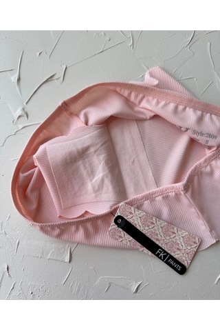 Mikro Lazer Kaşkorse Fitilli Kumaş Normal Bel Dikişsiz Slip/külot Pembe