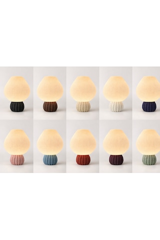 Dovi Model - Led Abajur - Masa Lambası - Usb 5v İle Çalışır - Slim Led Aydınlatması Dahildir - Dekoratif Lamba - Renk Seçenekli Çok Renkli