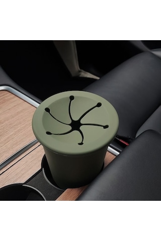 Pazly Araba Çöp Kovası Silikon Kapı Bardak Tutucu Çöp Tutucu Araç Kapı Bardak Tutucu Koltuk Arkası Silikon Çöp Kutusu Çöp Kovası - Yeşil