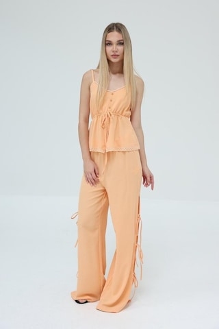 Etiler Collection Fiyonklu Bluz Takım - Kavuniçi Kavuniçi